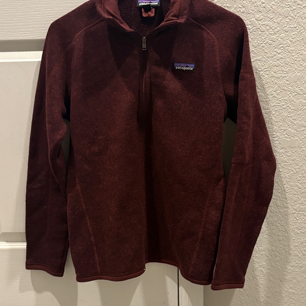 Patagonia Maroon Half-Zip Fleece Pullover